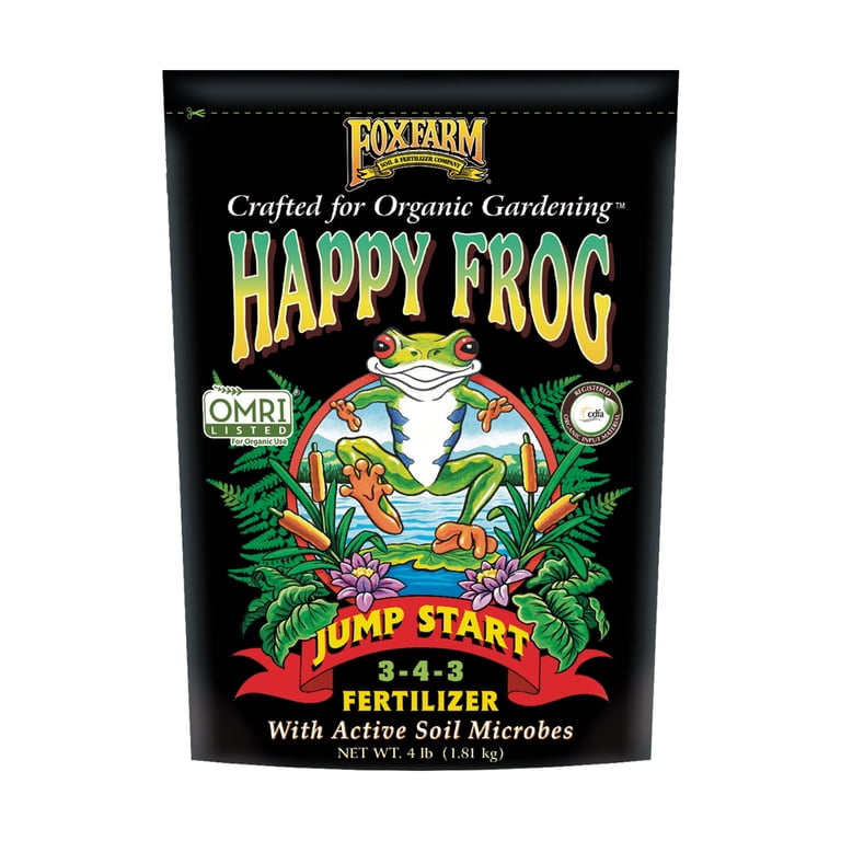 FoxFarm Happy Frog Garden Jump Start Dry Plant Fertilizer, 4 Pound