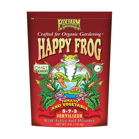 FoxFarm Happy Frog Garden Tomato & Vegetable Dry Plant Fertilizer, 4 Pound