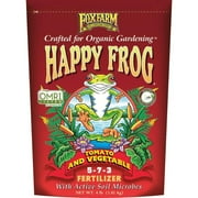FoxFarm Happy Frog Garden Tomato and Vegetable Soil Dry Plant Fertilizer Mix for Outdoor Organic Plant and Garden Care, 4 Pound Bag FX14690