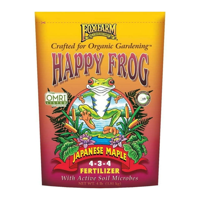 FoxFarm Happy Frog Japanese Maple Plant Tree Fertilizer Mix, 4 Pound Bag