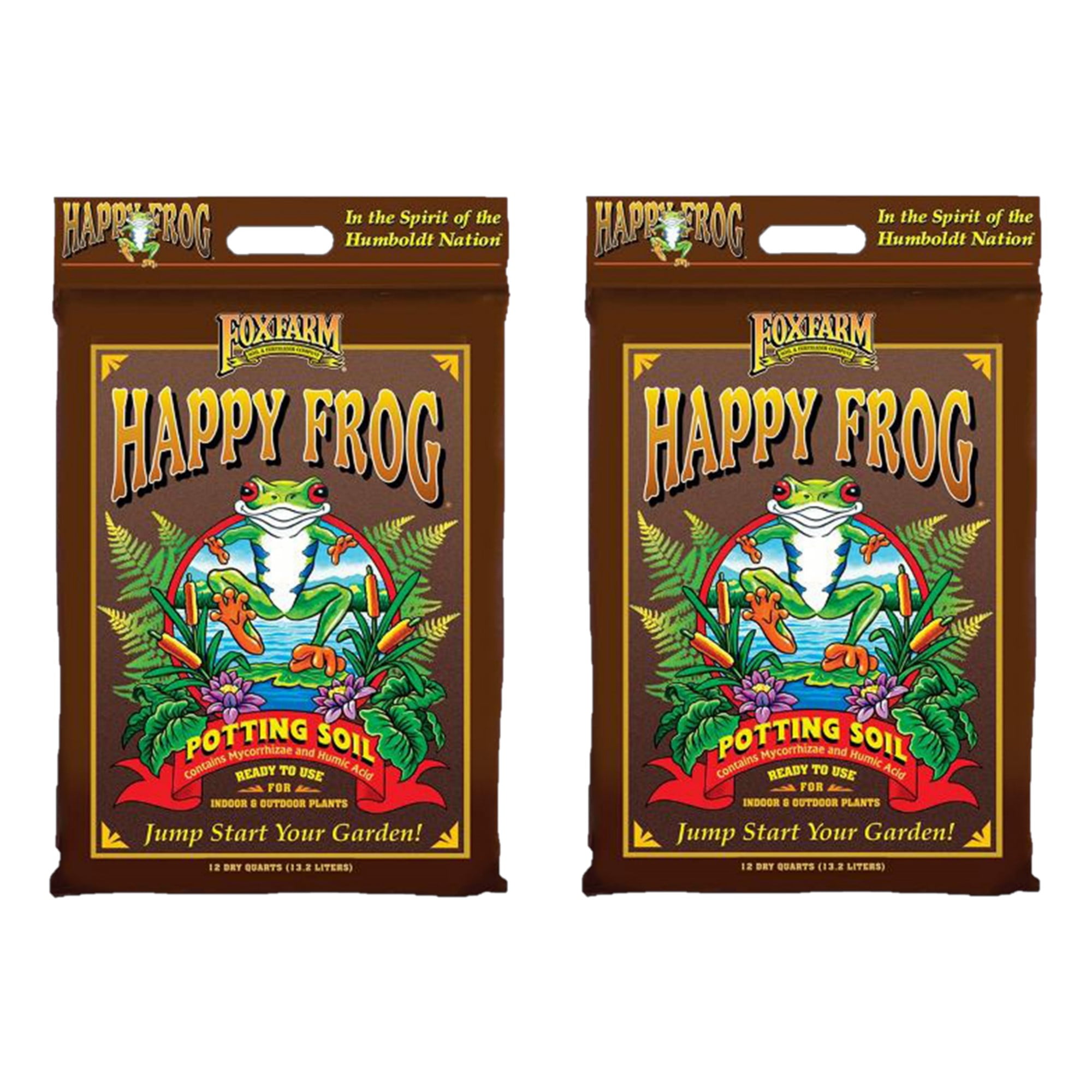 FoxFarm Happy Frog Potting Soil, 12qt Pack of 2, pH Adjusted