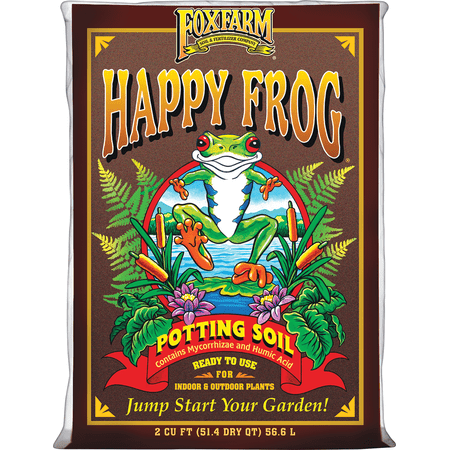 FoxFarm Happy Frog Potting Soil - Pack of 4 — Outdoor & Indoor Plant Use, Easy Application