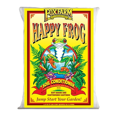 FoxFarm Happy Frog Soil Conditioner, 1.5cu ft – Contains Mycorrhizae and Humic Acids - Increases Root Efficiency and Micronutrient Uptake, Use on All New Plantings