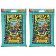 FoxFarm Ocean Forest Potting Soil for Container Garden, 12qt (Pack of 2) - Light, Aerated Texture with Fish Meal, Crab Meal, Earthworm Castings - Houseplant Potting Mix for Seedlings & Plant Starts