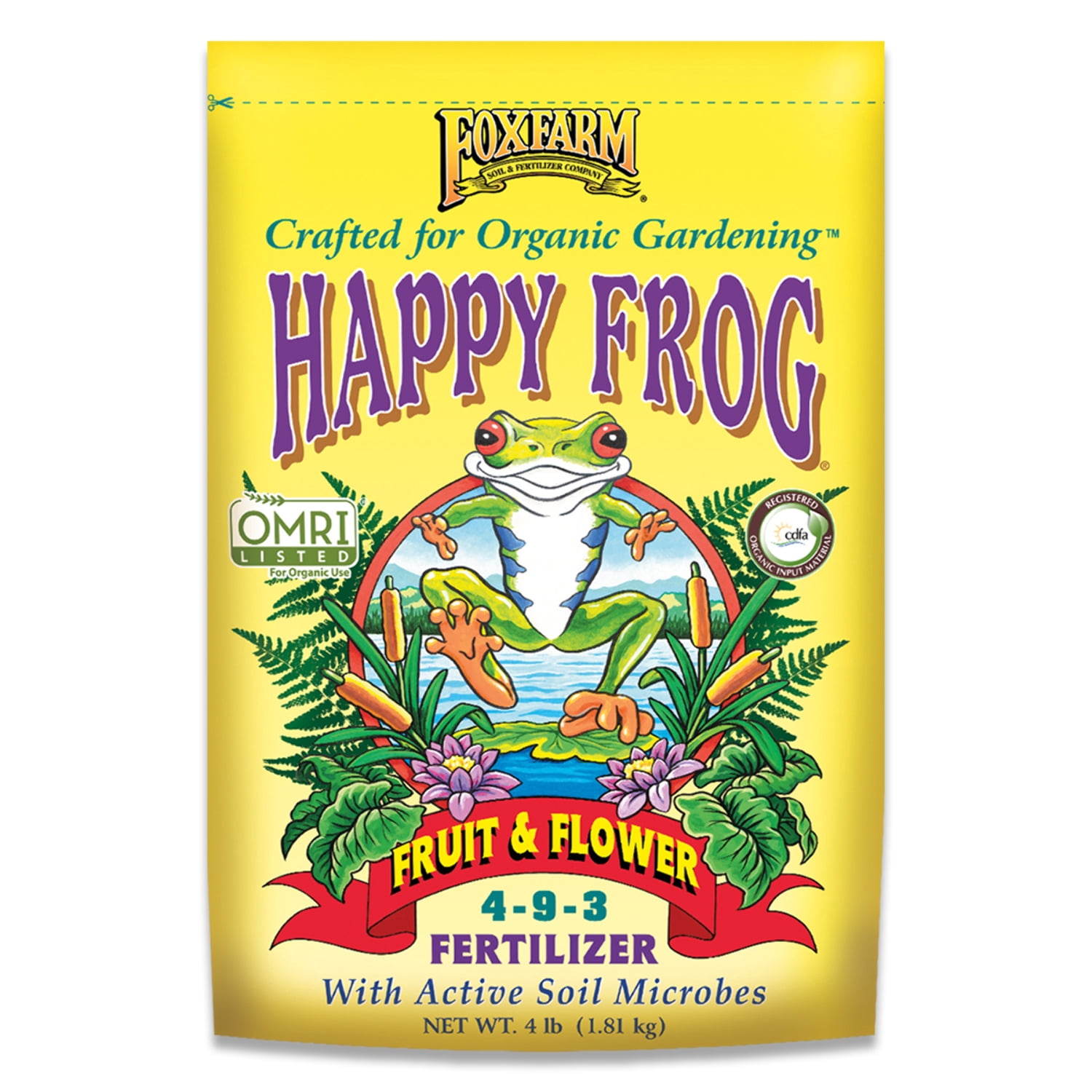FoxFarm Smart Naturals Happy Frog Fruit and Flower Fertilizer, 4 lb