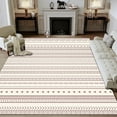 thumbnail image 1 of FoxHouse Large Area Rugs 6x9 FT, Washable Living Room Rugs,Moroccan Soft Floor Carpet for Bedroom Dining Room, Beige, 1 of 8