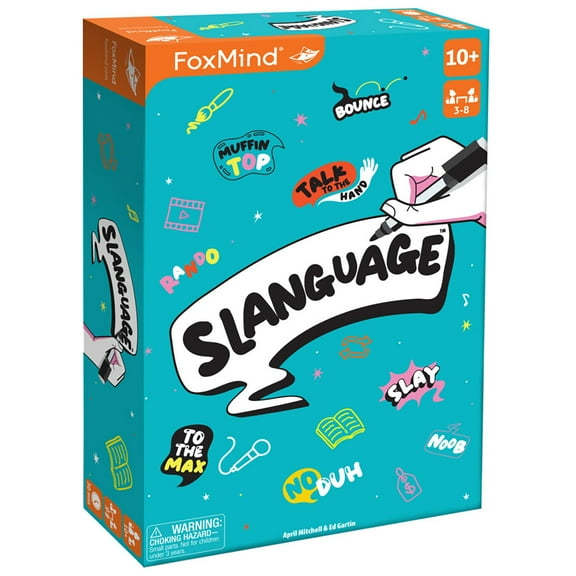 FoxMind: Slanguage - Word Card Game, 6 Categories, Quick Paced, Unconventional Fun Group Party Game, Family-Kids-Adults, Ages 10+, 3-8 Players, 30 Min
