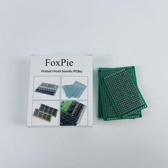 FoxPie Printed circuit boards (PCBs),PCB Board, Green Circuit Board with Compatible, Double Sided PCB Prototype Board for DIY Electronics Projects Apply to Soldering Projects