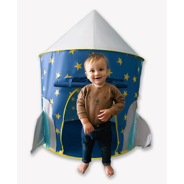 FoxPrint Kids Popup Foldable Rocket Ship Play Tent