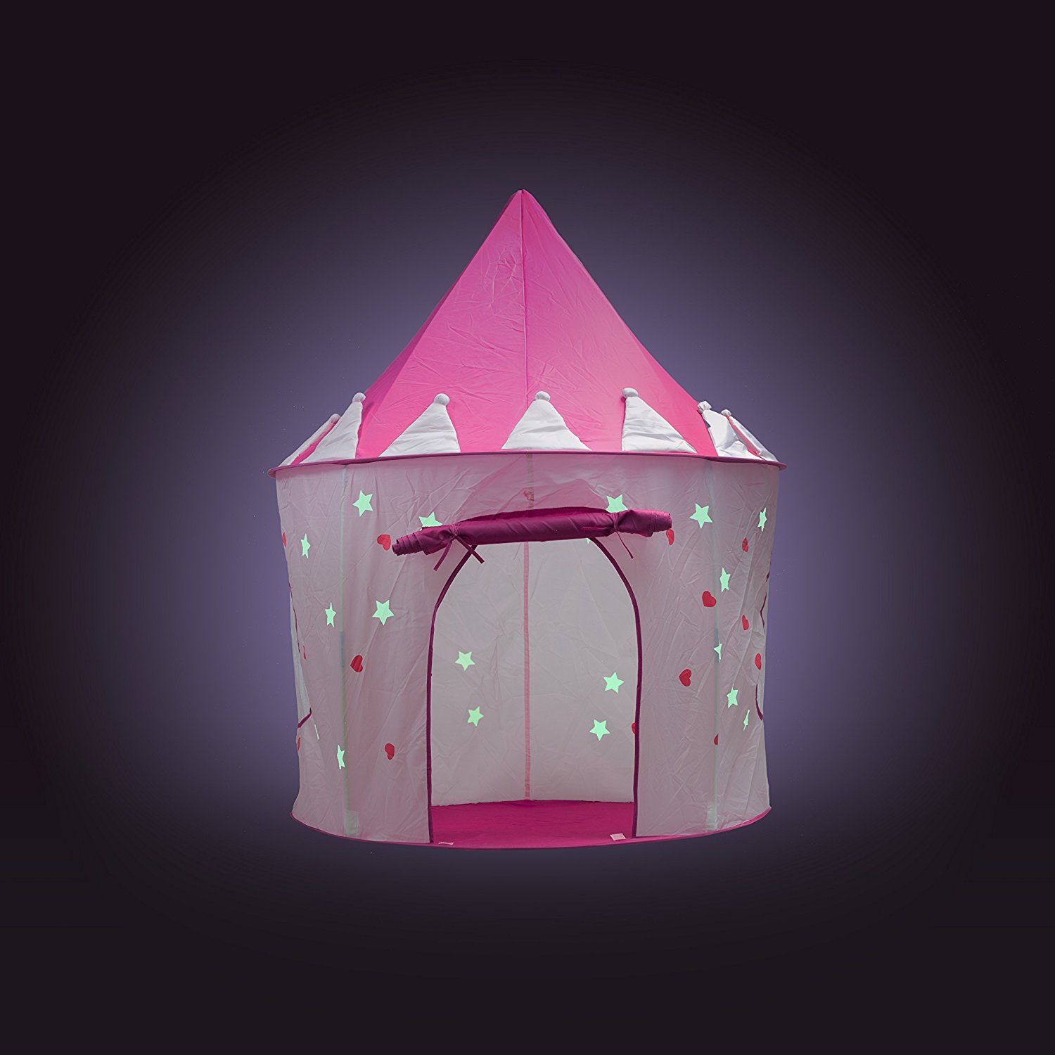 FoxPrint Princess Castle Glow in the Dark Foldable Pop Up Play Tent - image 1 of 5