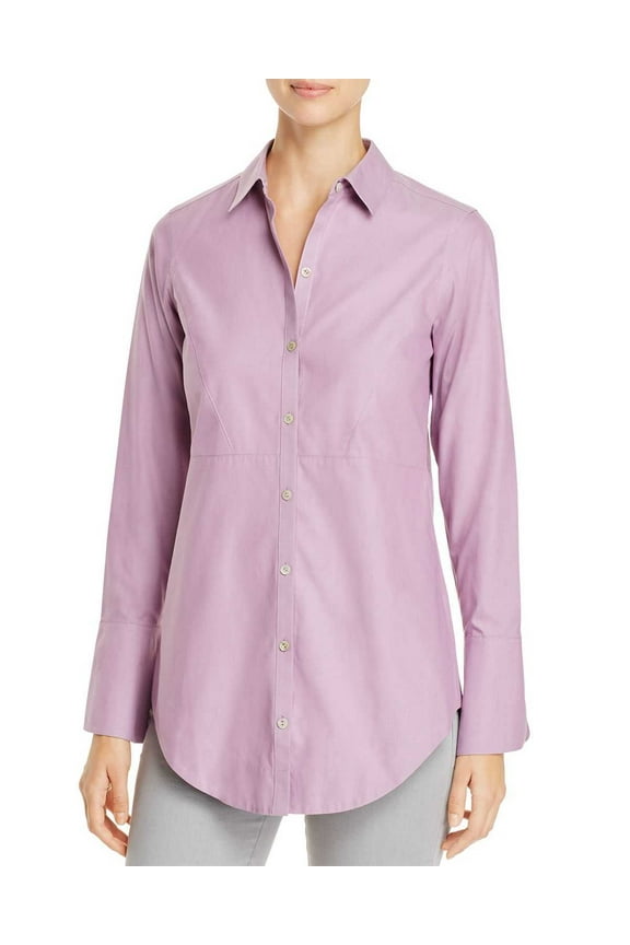 Women’s Patrice Button Down Tops, Purple, 2 AV/MD/RG