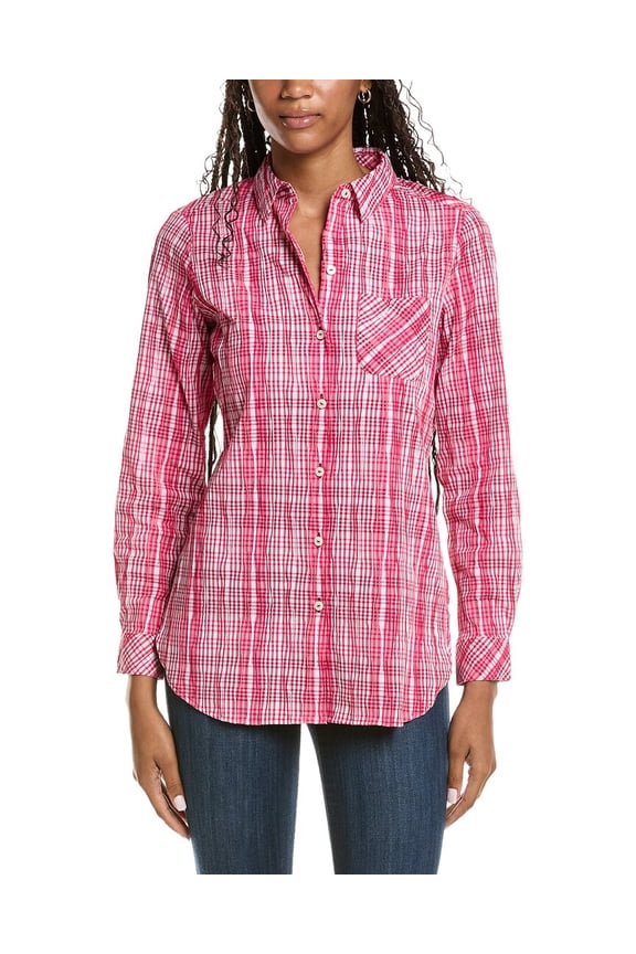 womens Germaine Pure Plaid Shirt, 6, Pink