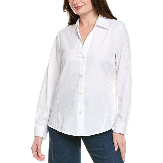 Foxcroft womens Paityn Shirt, 12, White