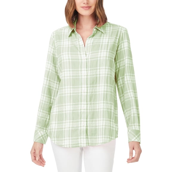 Foxcroft womens  Rhea Plaid Shirt, 6