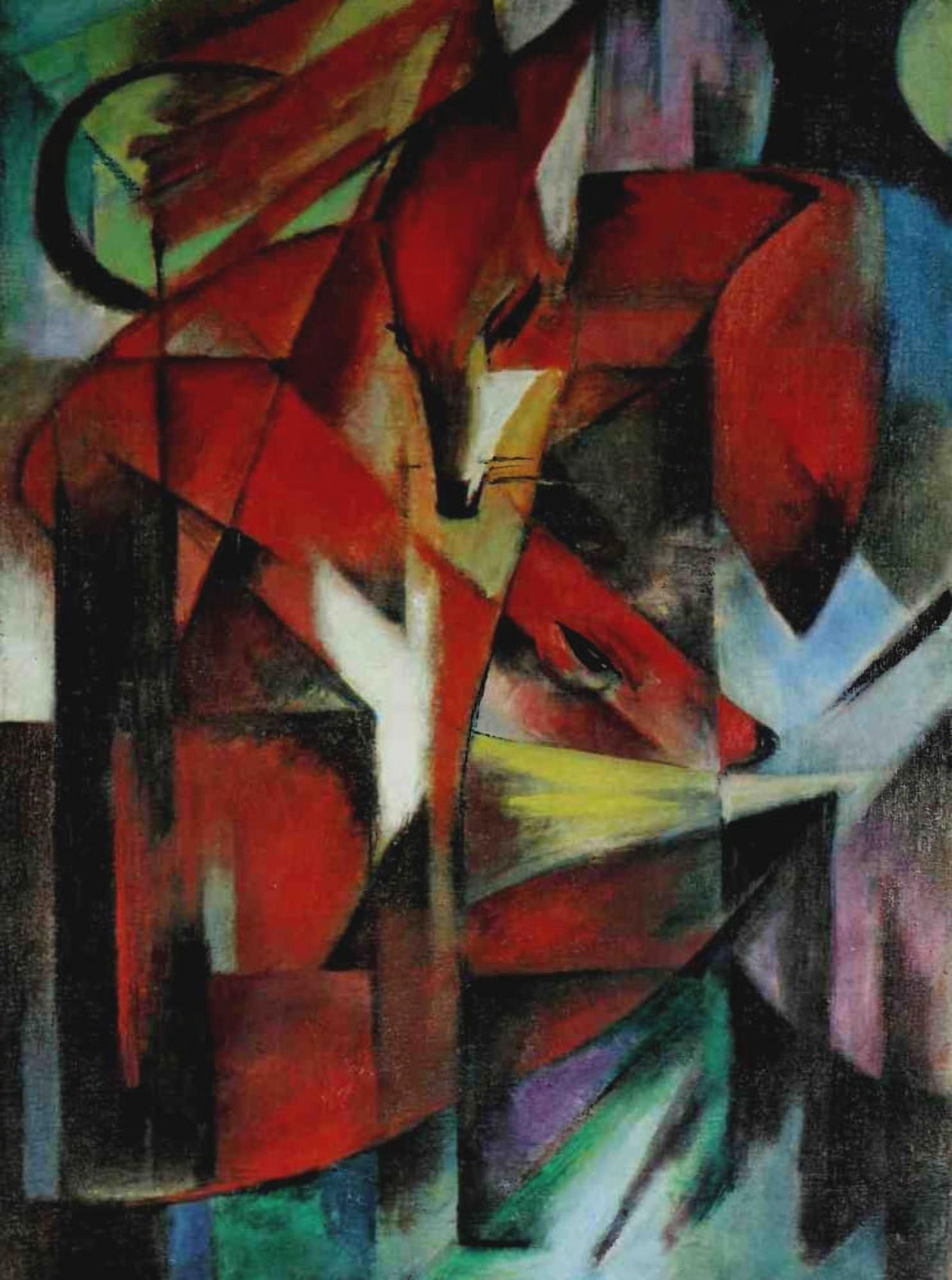 Foxes 1913 Canvas Art - Franz Marc (18 x 24)