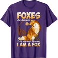thumbnail image 1 of Foxes Are Awesome So Cute Unisex T-Shirt for Men Women Kids,Purple Color,Size L, 1 of 5