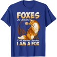 thumbnail image 1 of Foxes Are Awesome So Cute Unisex T-Shirt for Men Women Kids,Royal Blue Color,Size YM, 1 of 5