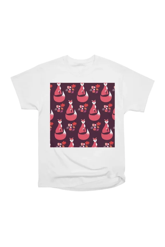 Foxes In Fall Red T-Shirt Tee Gift For Him Merch For Her Apparel For Friend