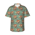 thumbnail image 1 of Foxes On Bicycle Men'S 3d Print Casual Button Down Shirts, Novelty Hawaiian Short Sleeves 2xl, 1 of 8