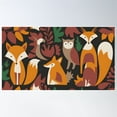 thumbnail image 1 of Foxes And Owl In The Magic Forest Iphone Case | Whimsical Woodland Animal Design Poster Wall Art, Modern Wall Decor For Living Room Bedroom, 16x24 UNFRAMED, 1 of 3