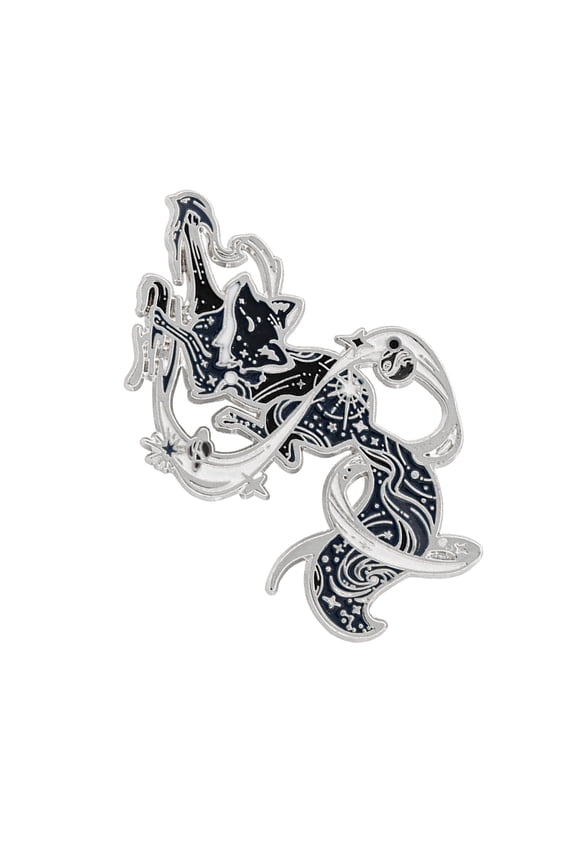 Foxes Pin In Shimmering Starry Theme Sturdy Kirsite Lightweight Fashion Tarnish Proof Foxes Brooch Accessory
