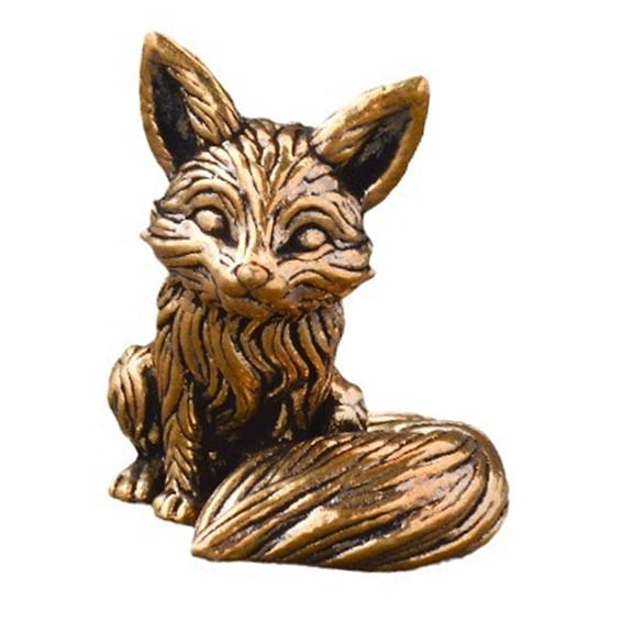 Foxes Statue Foxes Ornament Wedding Gift Sympathy Gift Christmas Gift Delicate Brass Statue Photo Studio