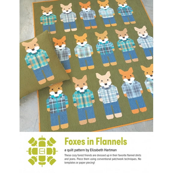 Foxes in Flannels Quilt Pattern by Elizabeth Hartman