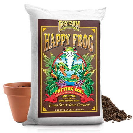 Foxfarm FX14047 Happy Frog Ph Adjusted Garden Potting Soil Mix 2 Cubic Feet