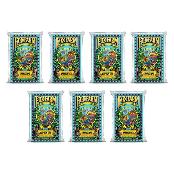 Foxfarm Ocean Forest Garden Potting Soil Bags 6.3-6.8 pH, 1.5 Cubic Feet, 7 Pack