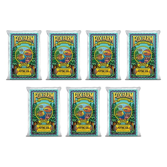 Foxfarm Ocean Forest Garden Potting Soil Bags 6.3-6.8 pH, 1.5 Cubic Feet, 7 Pack