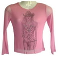 thumbnail image 1 of Foxfire 9000 45 Cowgirl Ladies Bling Top, Pink - Small, 1 of 1