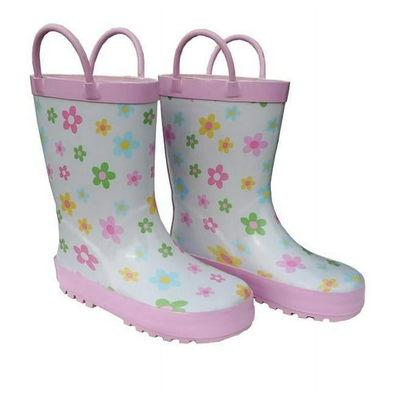 Foxfire FOX-600-52-12 Childrens Pastel Posies Rain Boot - Size 12