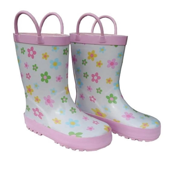 Foxfire FOX-600-52-7 Childrens Pastel Posies Rain Boot - Size 7