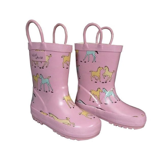 Foxfire Childrens Pink Pony Rain Boot - Size 11
