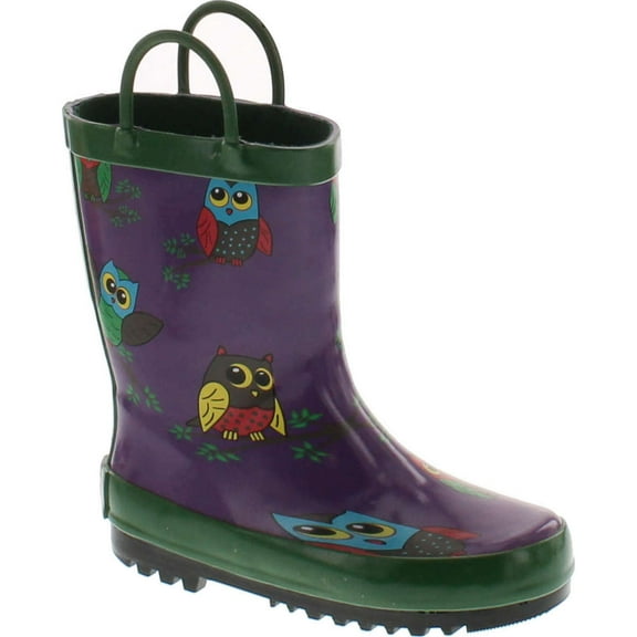 Foxfire Childrens Purple Owl Rain Boot - Size 11