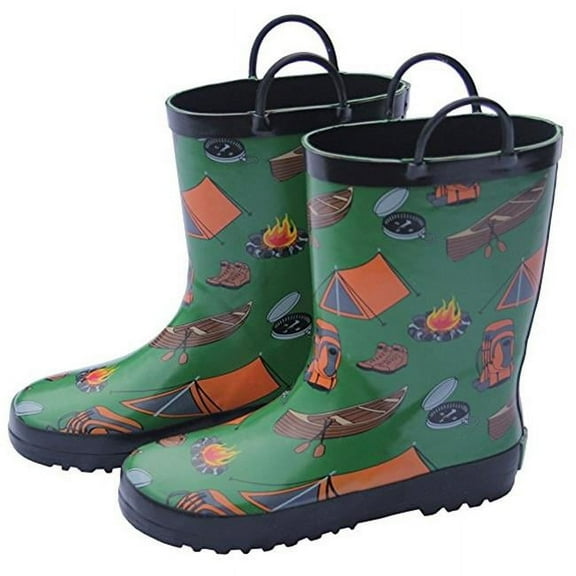 Foxfire FOX-600-37-5 Childrens Green Camping Rain Boot, Size 5