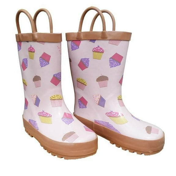 Foxfire FOX-600-46-7 Childrens Pink Cupcakes Galore Rain Boot - Size 7