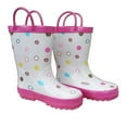 thumbnail image 1 of Foxfire FOX-600-80-13 Childrens White Polka Dots Deluxe Rain Boot - Size 13, 1 of 2