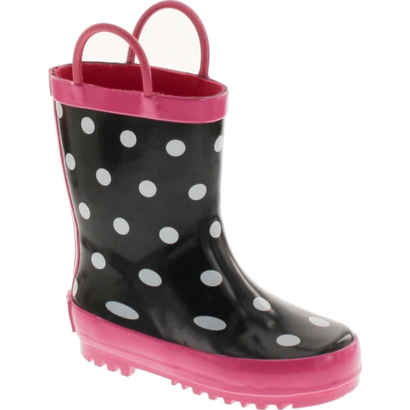 Foxfire FOX-600-92-13 Childrens Black & White Rain Boot - Size 13