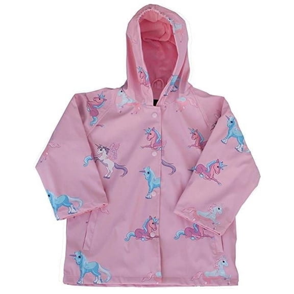 Foxfire FOX-601-47-4T 4 Toddler Childrens Unicorn Raincoat, Pink