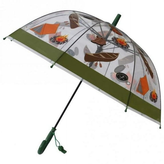 Foxfire FOX-622-37 Childrens Camping Umbrella, Clear & Green