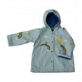 thumbnail image 1 of Foxfire  Girls Light-Blue Multicolor Rainbow Print Hooded Raincoat - Size 4T, 1 of 1