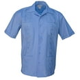thumbnail image 1 of Foxfire W321 10 4XT Mens Casual Guayabera Cuban Regular Short Sleeve Cotton Blend Shirt with Pockets, Blue - 4X Tall, 1 of 3