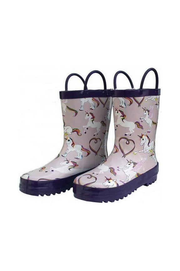 for Kids Childrens Rainbow Unicorn Rain Boot - Size 6, Toddler