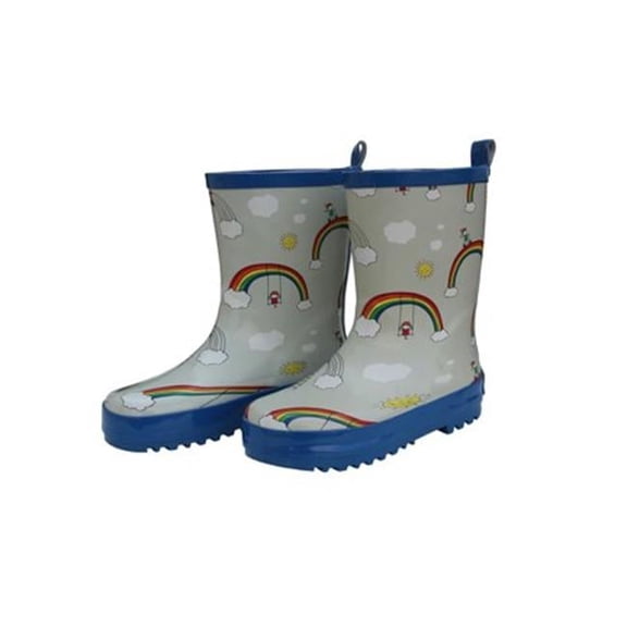 Foxfire for Kids FOX-600-18-13 Childrens Rainbow Rain Boot - Size 13, Kids