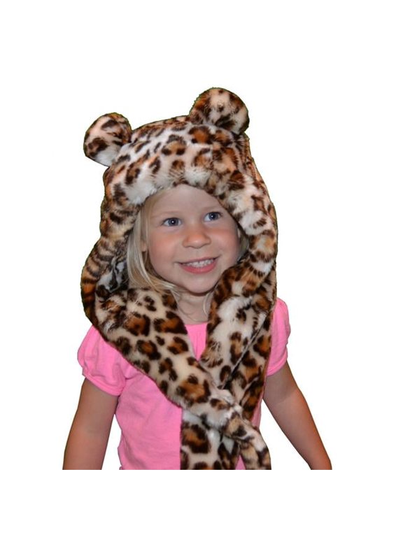 for Kids FOX-703-10-S Leopard Hat, Brown - Small