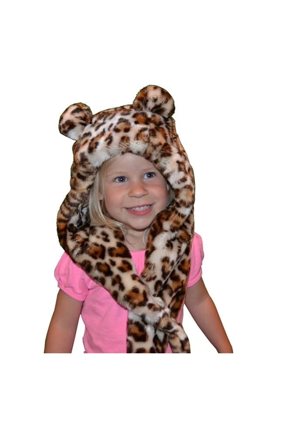 for Kids FOX-703-10-S Leopard Hat, Brown - Small