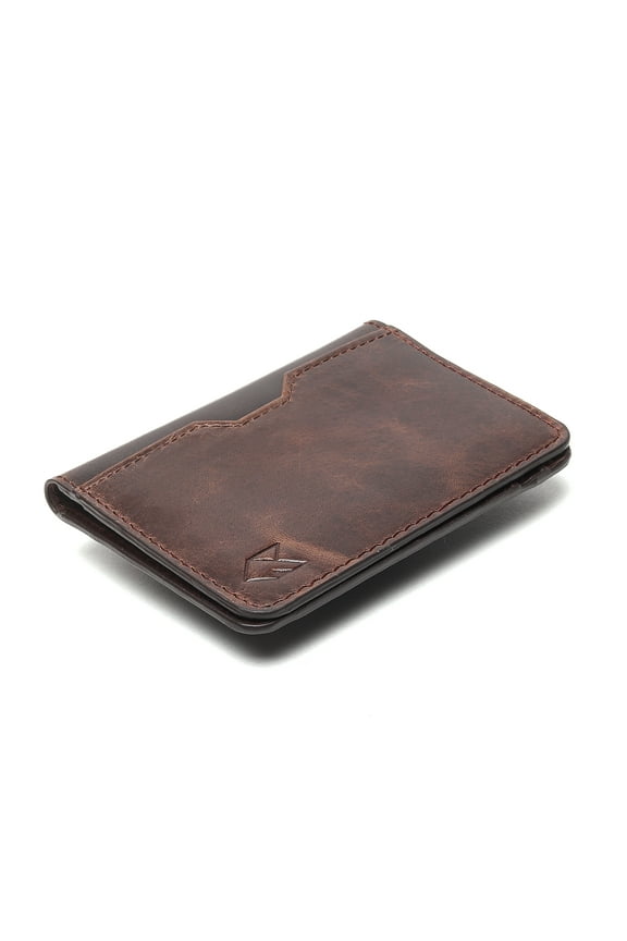 Leather Credit Card Holder Wallet for Men and Women, Thin Bifold RFID Blocking, Slim Front Pocket Minimalist, Small Card Case Wallet (Olive Brownish)