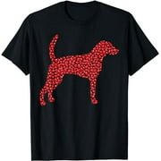 Foxhound Dog Lover Heart Shape Foxhound Valentine's Day T-Shirt