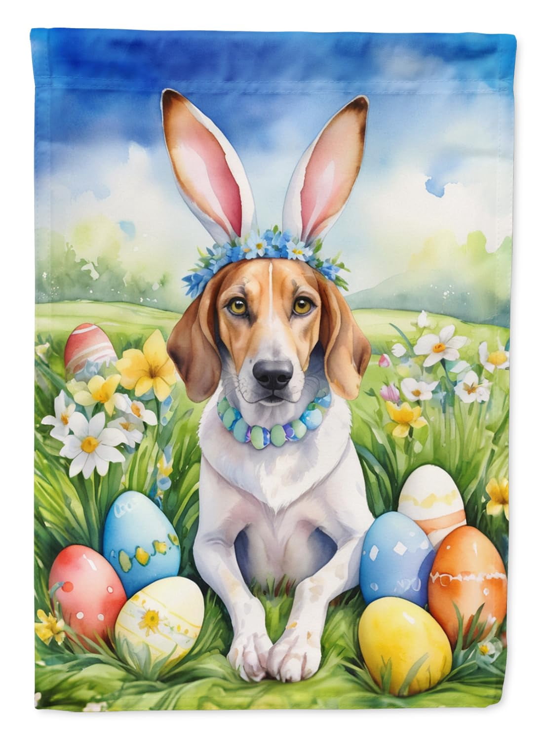 Foxhound Easter Egg Hunt Garden Flag